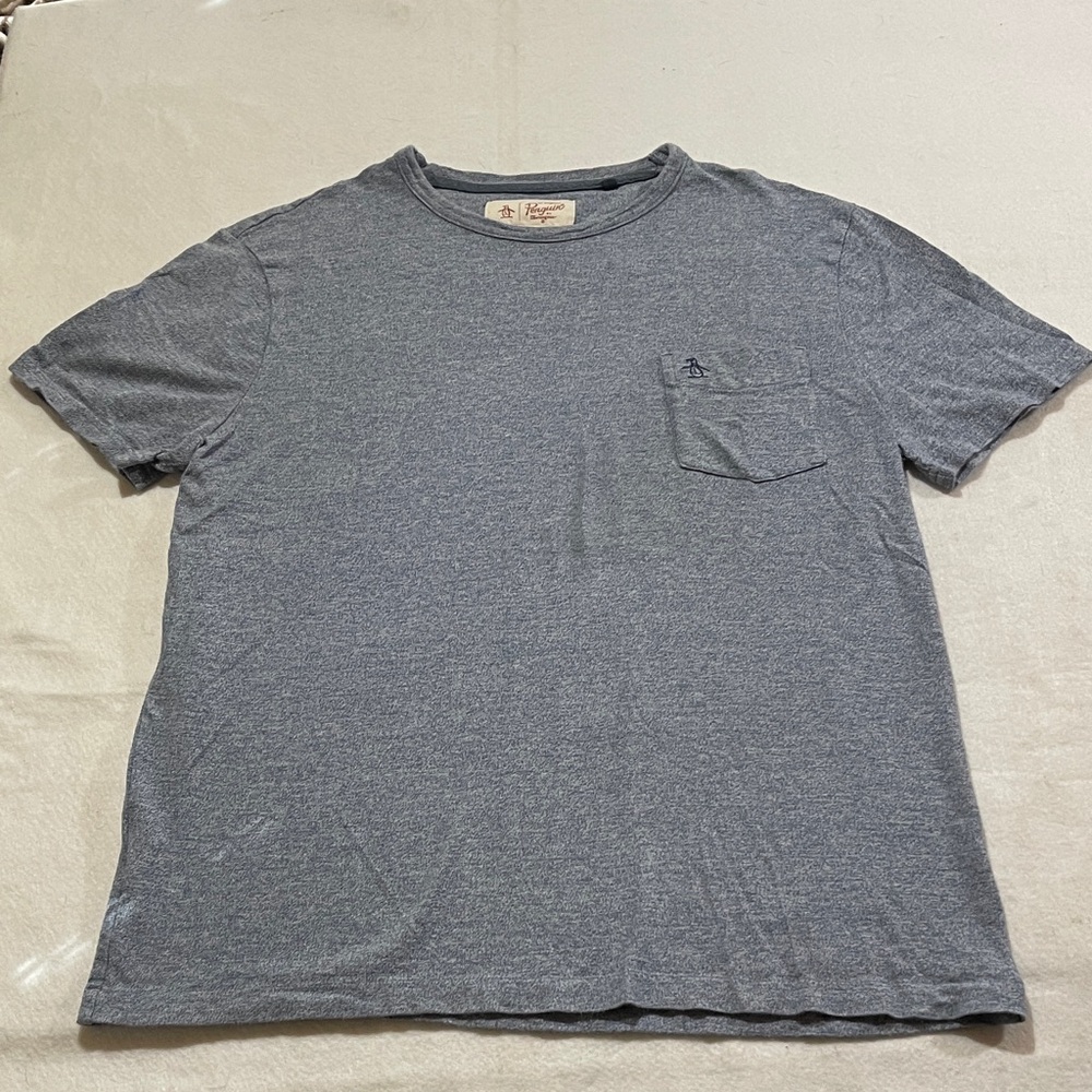 Original Penguin Heather Gray Short Sleeve Tee size L